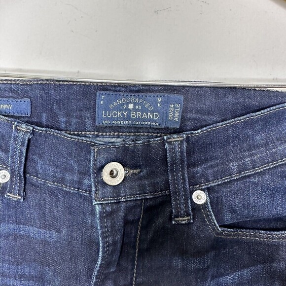 Lucky Brand Jeans Brooke Skinny Jeans Size 00/24 Dark Blue Wash - Picture 5 of 10